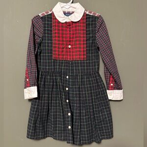 Polo by Ralph Lauren Red and Black Plaid Dress 3T